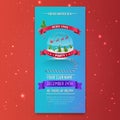 Template of Invitational Christmas Party flyer