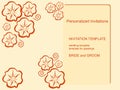Template invitations on a beige background