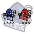 Skull grim reaper esport logo with smoke, smoke team desiign