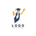 Education logo, people symbol and teacher template