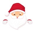 Template of Joyful Santa Claus.Template with copy space