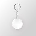 Template Keychain Keys on a Ring with a Chain Royalty Free Stock Photo