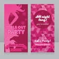 Template for ladies night party invitation Royalty Free Stock Photo