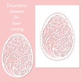 Template for laser cutting. Easter egg.Vector Royalty Free Stock Photo