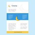 Template layout for Cresent comany profile ,annual report, presentations, leaflet, Brochure Vector Background