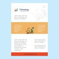 Template layout for Electric power comany profile ,annual report, presentations, leaflet, Brochure Vector Background