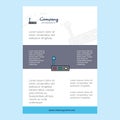 Template layout for Gear box comany profile ,annual report, presentations, leaflet, Brochure Vector Background Royalty Free Stock Photo