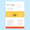 Template layout for Gear setting comany profile ,annual report, presentations, leaflet, Brochure Vector Background Royalty Free Stock Photo