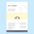 Template layout for Hand cuffs comany profile ,annual report, presentations, leaflet, Brochure Vector Background