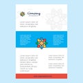 Template layout for Nuclear comany profile ,annual report, presentations, leaflet, Brochure Vector Background Royalty Free Stock Photo