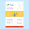 Template layout for Power plant comany profile ,annual report, presentations, leaflet, Brochure Vector Background Royalty Free Stock Photo