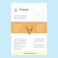 Template layout for Reindeer comany profile ,annual report, presentations, leaflet, Brochure Vector Background Royalty Free Stock Photo