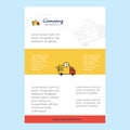 Template layout for On time delivery comany profile ,annual report, presentations, leaflet, Brochure Vector Background