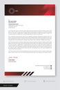 Modern minimal business letterhead template vector illustration. Ready to print.