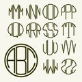 Template letters to create monogram