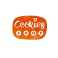 Template logo for cookie, dessert, pastry shop, store, market .