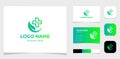 Template Logo Creative Home and Health Care, Green concept.