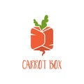 Template logo design of abstract icon carrot.