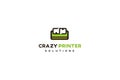 Template logo design for print company, printer store or printer master