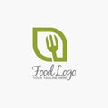 Unique and original food logo template Royalty Free Stock Photo