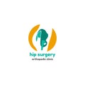 Template logo for hip surgery Royalty Free Stock Photo