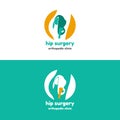 Template logo for hip surgery Royalty Free Stock Photo
