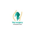 Template logo for hip surgery Royalty Free Stock Photo