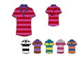 Template of man yarn dyed polo shirt design