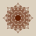 The template mandala pattern for decorative rosette