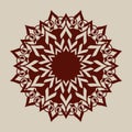 The template mandala pattern for decorative rosette