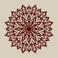 The template mandala pattern for decorative rosette