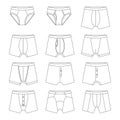 Template men underpants vector illustration flat Royalty Free Stock Photo