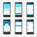 Template mobile application interface design.