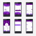 Template mobile application interface design.