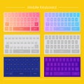 Template of mobile keyboard designs