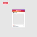 Template mockup of social media instagram photo frame