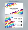 Template name card abstract colorful rounded lines halftone tran