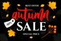 Template obf autumn sale web banner special price.