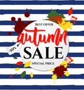 Template obf autumn sale web banner special price.