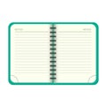 Template Open a blank notepad. Vector personal organiger with a bookmark. on white background. MockUp for your design. Royalty Free Stock Photo