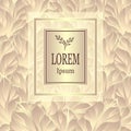 Template for package from Luxury background made by foil leaves in gold beige