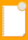 Template paper rectangle a4 white and circle transparent for background, blank paper white for banner presentation, cover paper Royalty Free Stock Photo