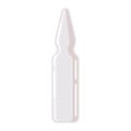 Template pharmacy medical glass ampoule, for medication, vaccine, antidote, drug. Vector isolated mock up