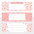 Printable bookmarks with gold and pink watercolor dots.