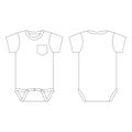 Template pocket baby onesie vector illustration Royalty Free Stock Photo