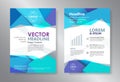 Template polygon abstract design magazine brochure flyer booklet