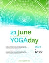 Template of poster for International Yoga Day.