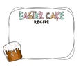 Template for the recipe for Easter cake