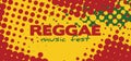 Template of reggae music festival. Vector layout Royalty Free Stock Photo