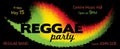 Template for Reggae Party flyer. Vector. CMYK colors Royalty Free Stock Photo